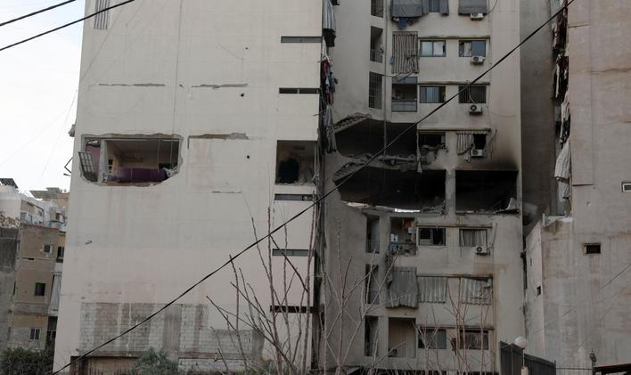 Aftermath of an Israeli strike, in Beirut