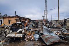 Aftermath of an air strike in Kabul