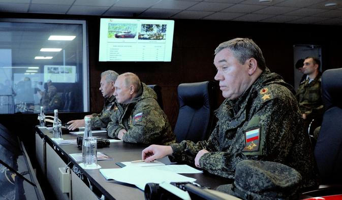 Putin, Gerasimov, Šojgu, rusko, armáda