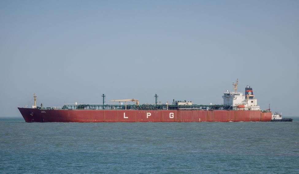 Loď převážející LPG. Foto z 16. března 2026.