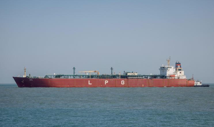 Loď převážející LPG. Foto z 16. března 2026.