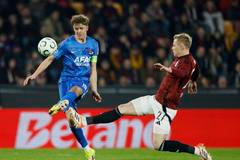 Filip Panák ze Sparty v utkání proti Alkmaaru v Konferenční lize