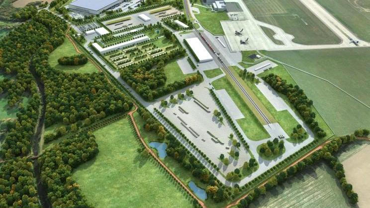 Vizualizace budoucí podoby Armádního logistického centra Mošnov.
