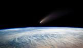 Comet,,Asteroid,,Meteorite,Flying,To,The,Planet,Earth.,Glowing,Asteroid