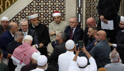 Australia’s Prime Minister Anthony Albanese visits Lakemba Mosque in Sydney
