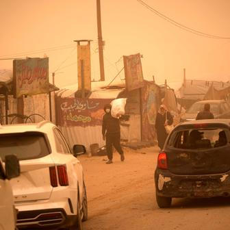 Písečná bouře proměnila Gazu v oranžovou pustinu