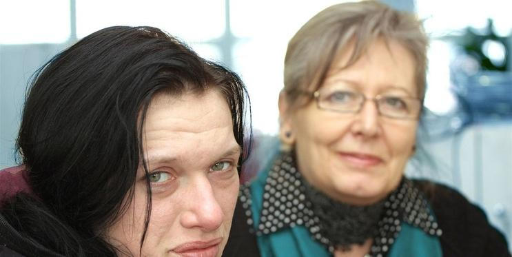 narkomanka Katka Bradáčová a dokumentaristka Helena Třeštíková