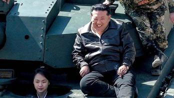 North Korean leader Kim Jong Un supervises what North Korean state news agency KCNA reports is an offensive tactical drill involving a new type of tank, at a training base in Pyongyang