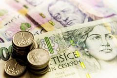 Peníze české koruny ilustrace