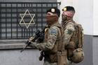 Belgian army patrols Jewish institutions in Antwerp