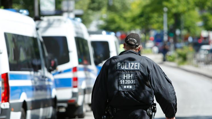 „Hamburk Německo - 05.11.2025“ Policie na demonstraci v Hamburku