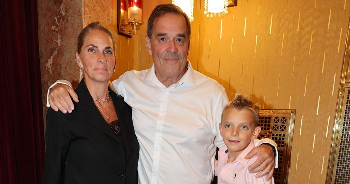 Miroslav Etzler se synem a partnerkou Helenou Bartalošovou