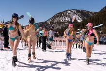 Zima je na dovolené, svah patří kráskám a odvážným lyžařům