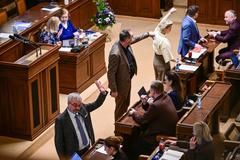 Marek Benda, Boris Šťastný, poslanec, politik, Taťána Malá, poslankyně, politička, Patrik Nacher, místopředseda Sněmovny