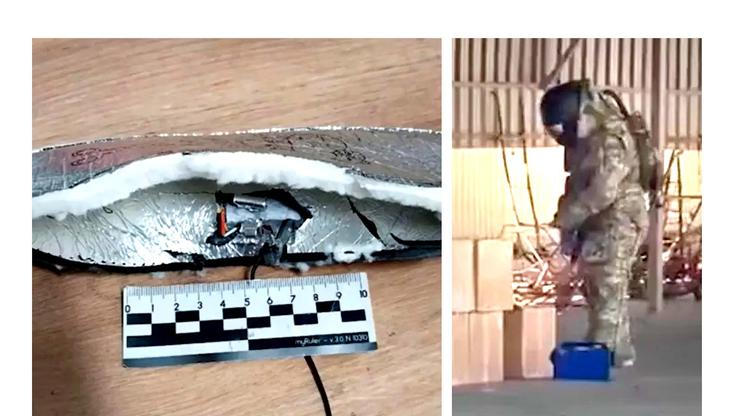 FSB zveřejnila video ze zadržení muže, který do Ruska doručil zásilku vložek do bot s nastraženými výbušninami.