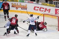 Adam Měchura, brankář Jakub Kovář, Michal Řepík, Christophe Lalancette