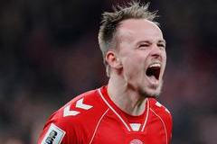 Úvodní gól Dánů proti Severní Makedonii dal Mikkel Damsgaard