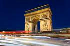 Arc de Triomphe and car lights