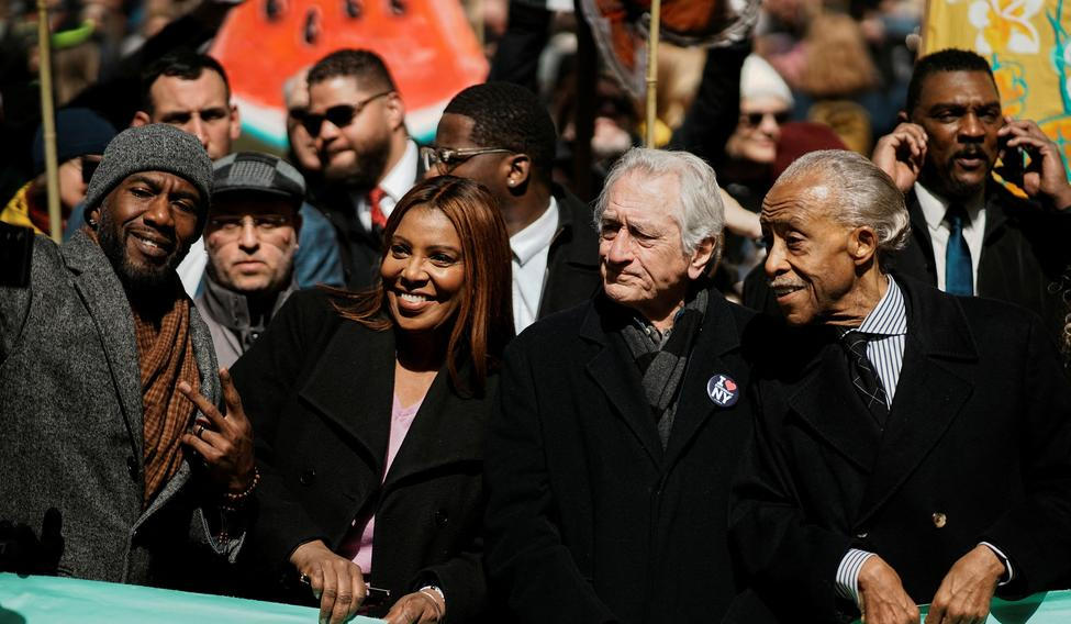 "No Kings" protest, in New York