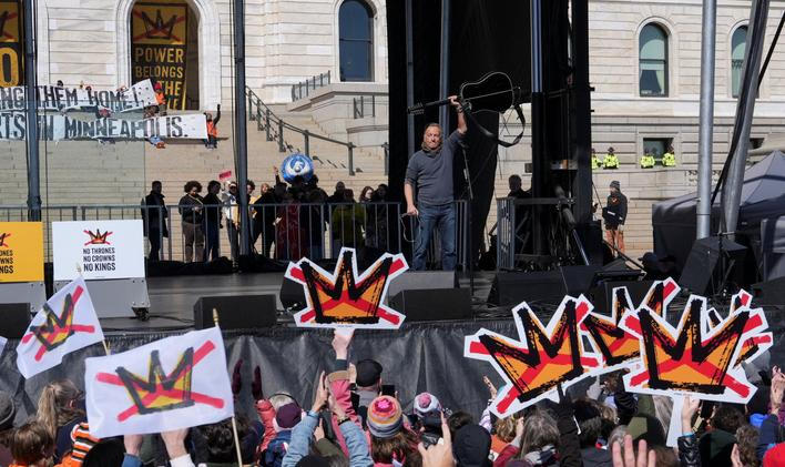 "No Kings" protest, in St. Paul