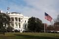 Flag at half staff at the White House in Washington