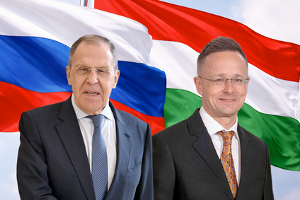 Ruský ministr zahraničí Sergej Lavrov a šéf maďarské diplomacie Péter Szijjártó, koláž.