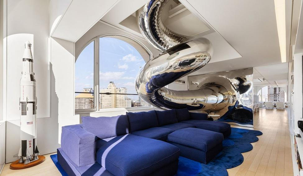 EXCLUSIVE: ‘Sky house’ with multi-floor SLIDE and indoor climbing wall goes on sale for 0m