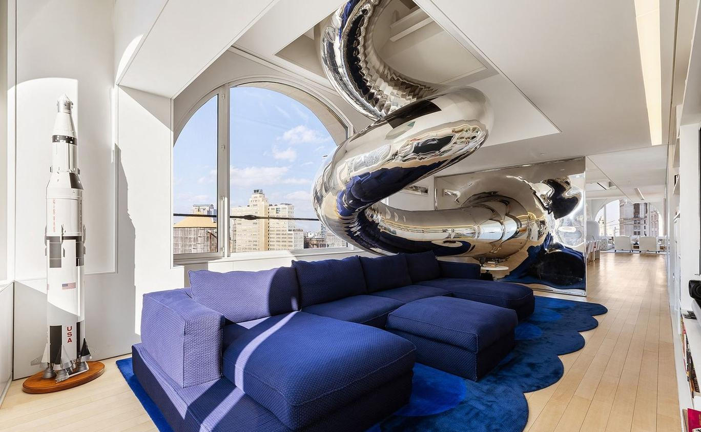 EXCLUSIVE: ‘Sky house’ with multi-floor SLIDE and indoor climbing wall goes on sale for 0m