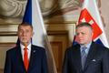 Český premiér Andrej Babiš a slovenský premiér Robert Fico na tiskové konferenci po společném jednání vlád v Nové Horce u Studénky, 31. března 2026. 
