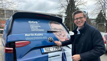 Předseda ODS Martin Kupka při prvním výjezdním zasedání své stínové vlády na jih Čech