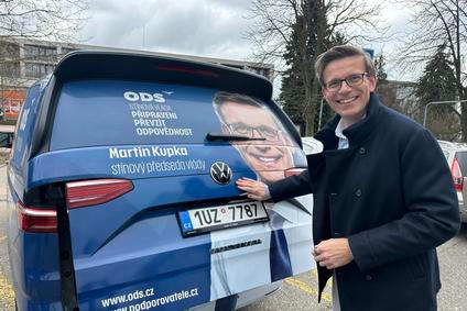 Předseda ODS Martin Kupka při prvním výjezdním zasedání své stínové vlády na jih Čech