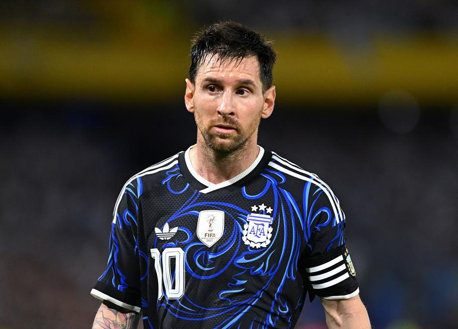 Lionel Messi v přípravném zápase Argentina - Zambie