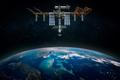 The,International,Space,Station,Orbiting,Planet,Earth.,Scientific,Space,Exploration
