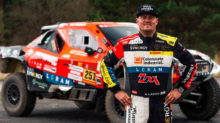 Adam Lacko při testech v Bělé pod Bezdězem