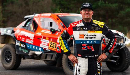 Adam Lacko při testech v Bělé pod Bezdězem