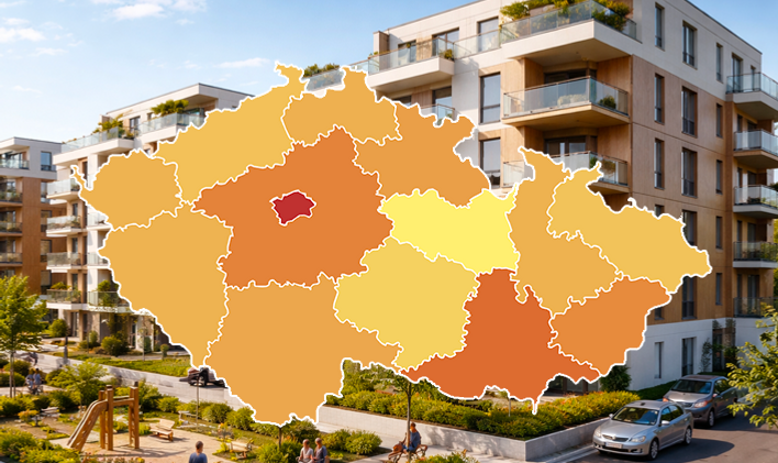 Cenová mapa nových nemovitostí v ČR
