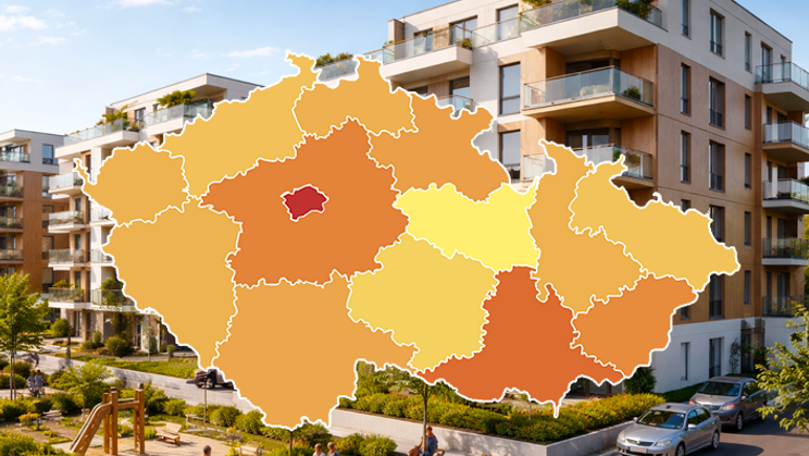 Cenová mapa nových nemovitostí v ČR