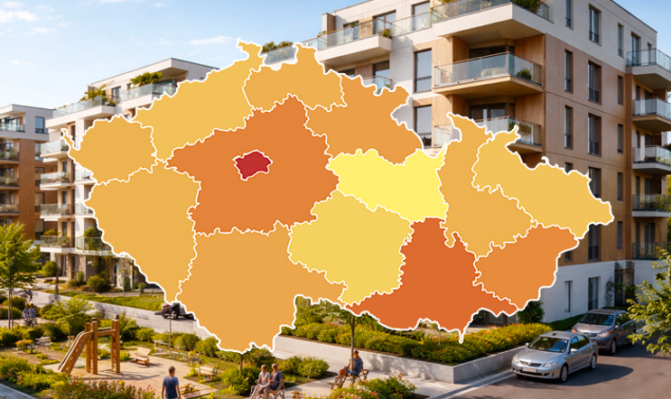 Cenová mapa nových nemovitostí v ČR