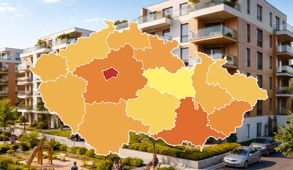 Cenová mapa nových nemovitostí v ČR