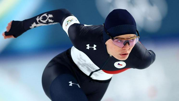 Nikola Zdráhalova v závodě na 500 m na ZOH 2026