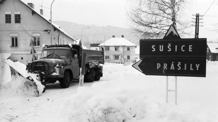 Srní, Tatra 138, sníh