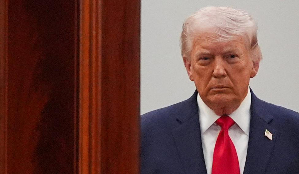 U.S. President Donald Trump delivers an address to the nation about the Iran war at the White House in Washington