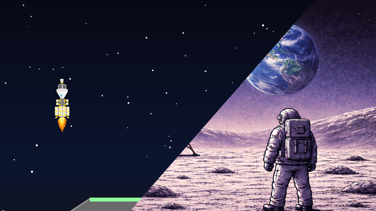 Minihra: Přistání na měsíci