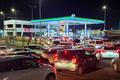 Vehicles wait for their turn to get fuel at a petrol station, as Pakistan raises fuel prices amid the U.S.-Israeli conflict with Iran, in Islamabad