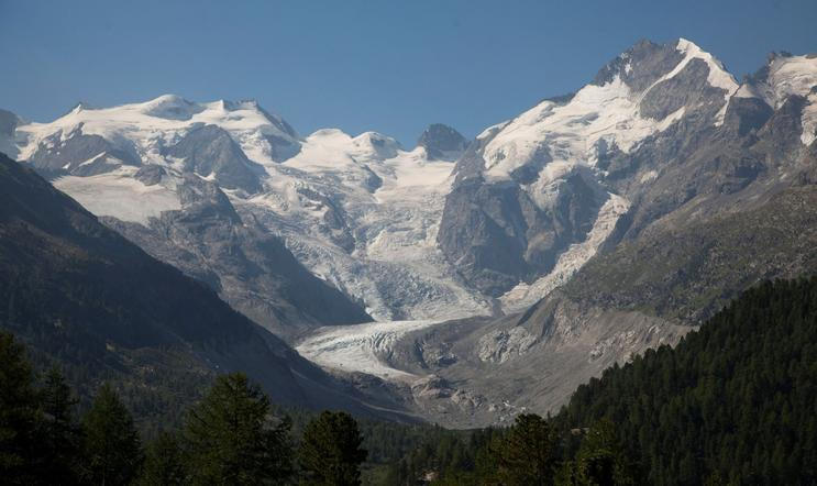 ledovec Morteratsch alpy švýcarsko
