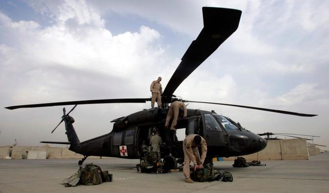 Vrtulník Blackhawk v Iráku