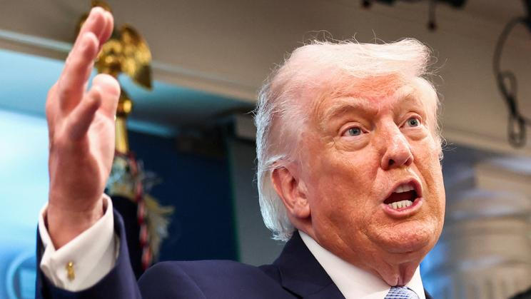 U.S. President Trump holds a press conference in the briefing room at the White House