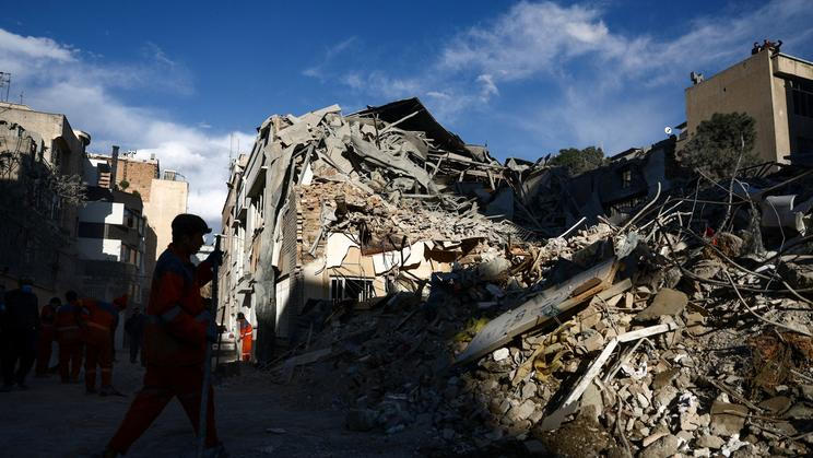 Aftermath of a strike on a Synagogue, in Tehran