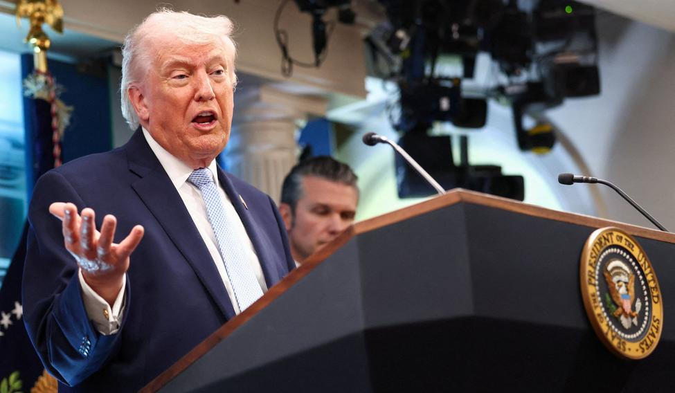 FILE PHOTO: U.S. President Trump holds a press conference in the briefing room at the White House
