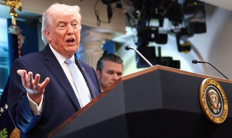 FILE PHOTO: U.S. President Trump holds a press conference in the briefing room at the White House